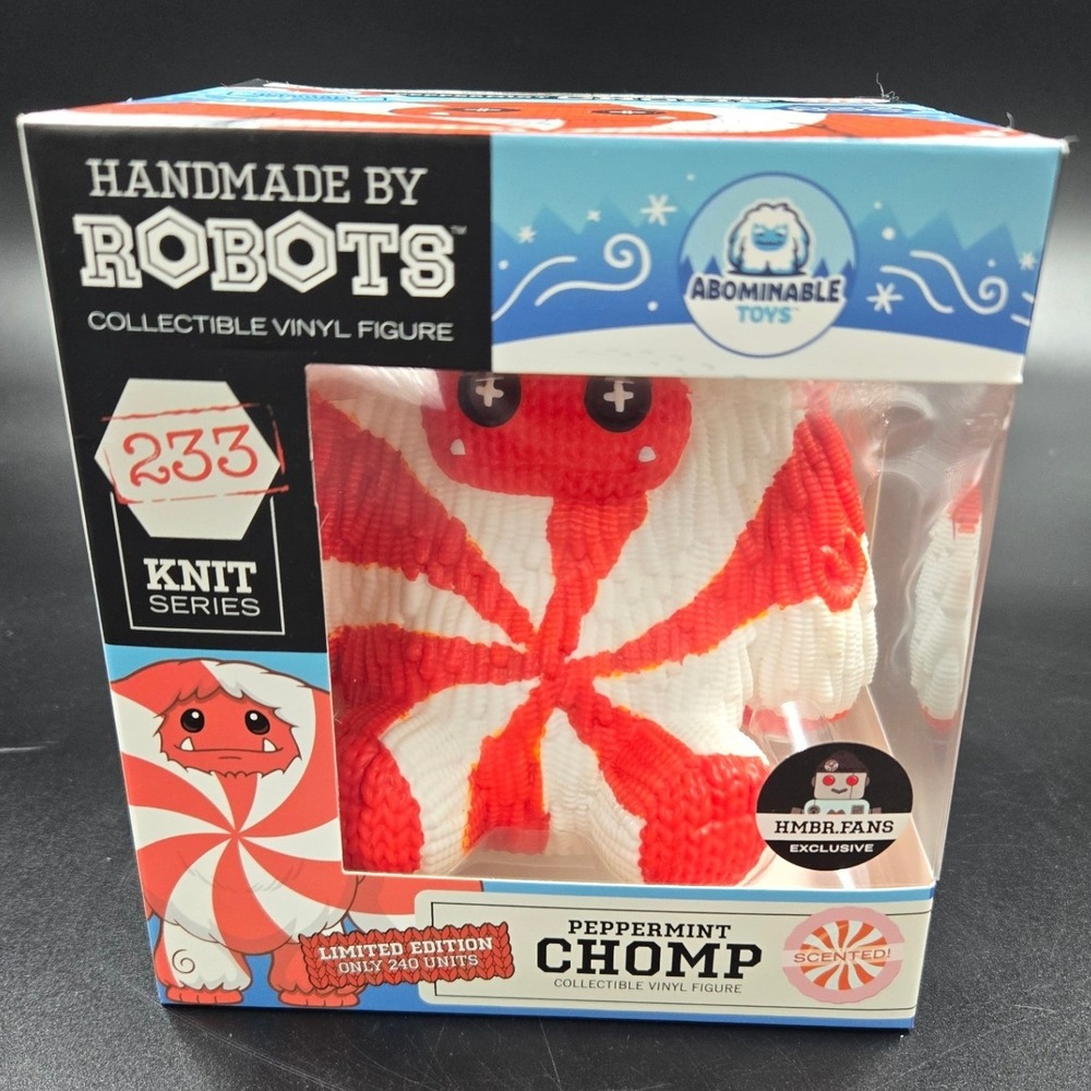 Handmade By Robots Peppermint Chomp Vinyl Figure 233 Knit Series Limited Edition